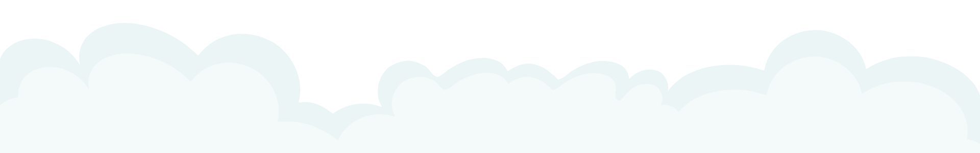 Cloud-style transition divider used as visual element between website sections